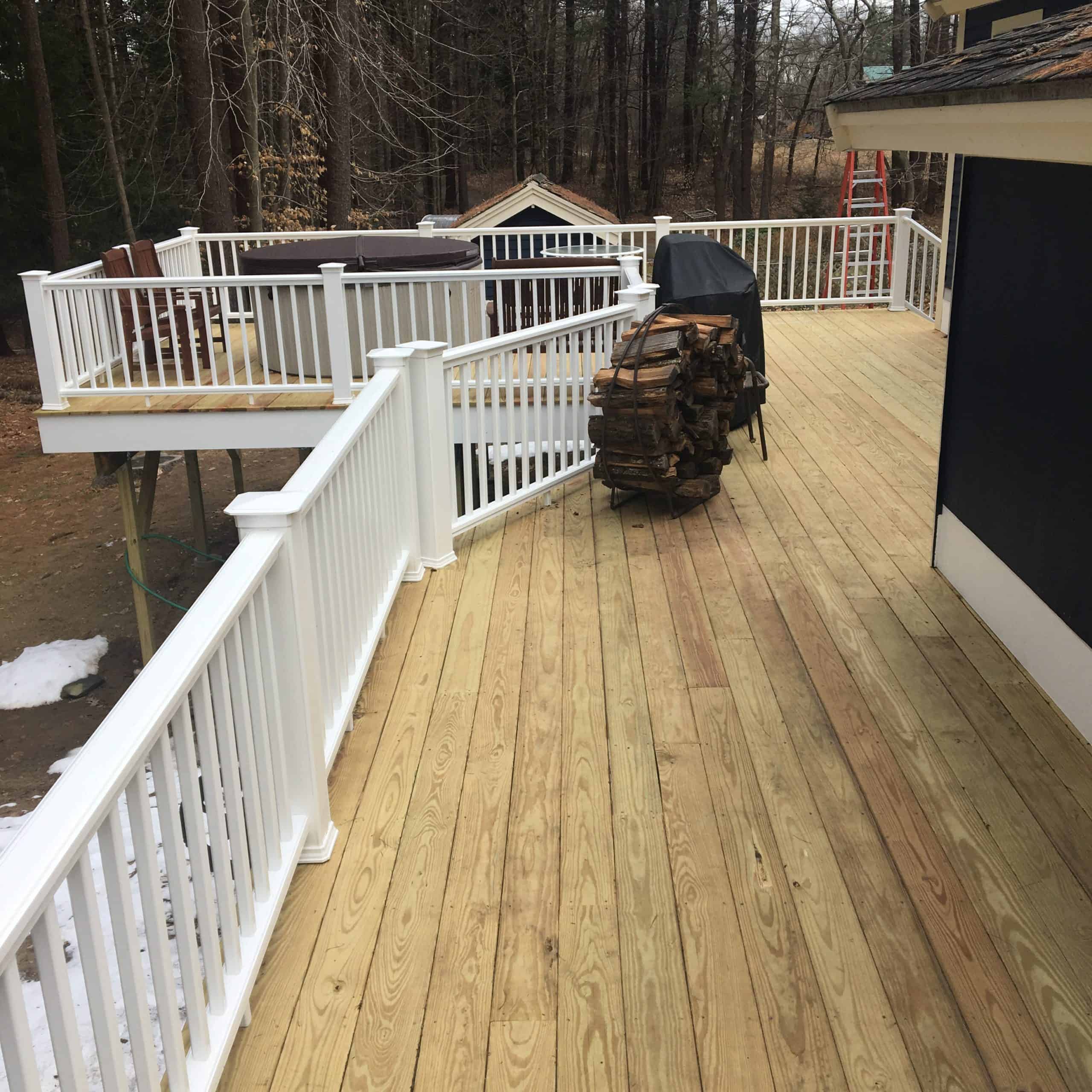 Pressure Treated Deck with Composite Railing (2)